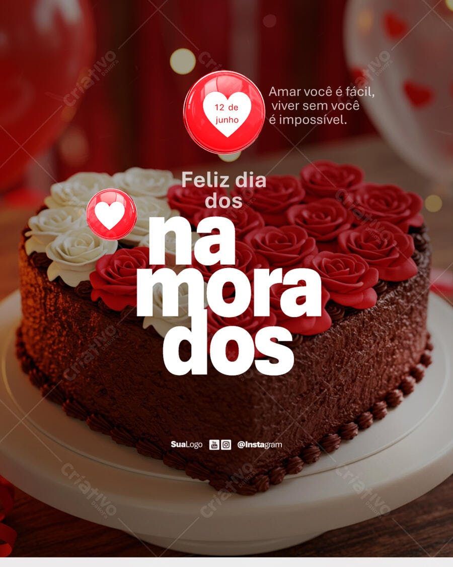 Flyer Dia dos Namorados PSD Editável