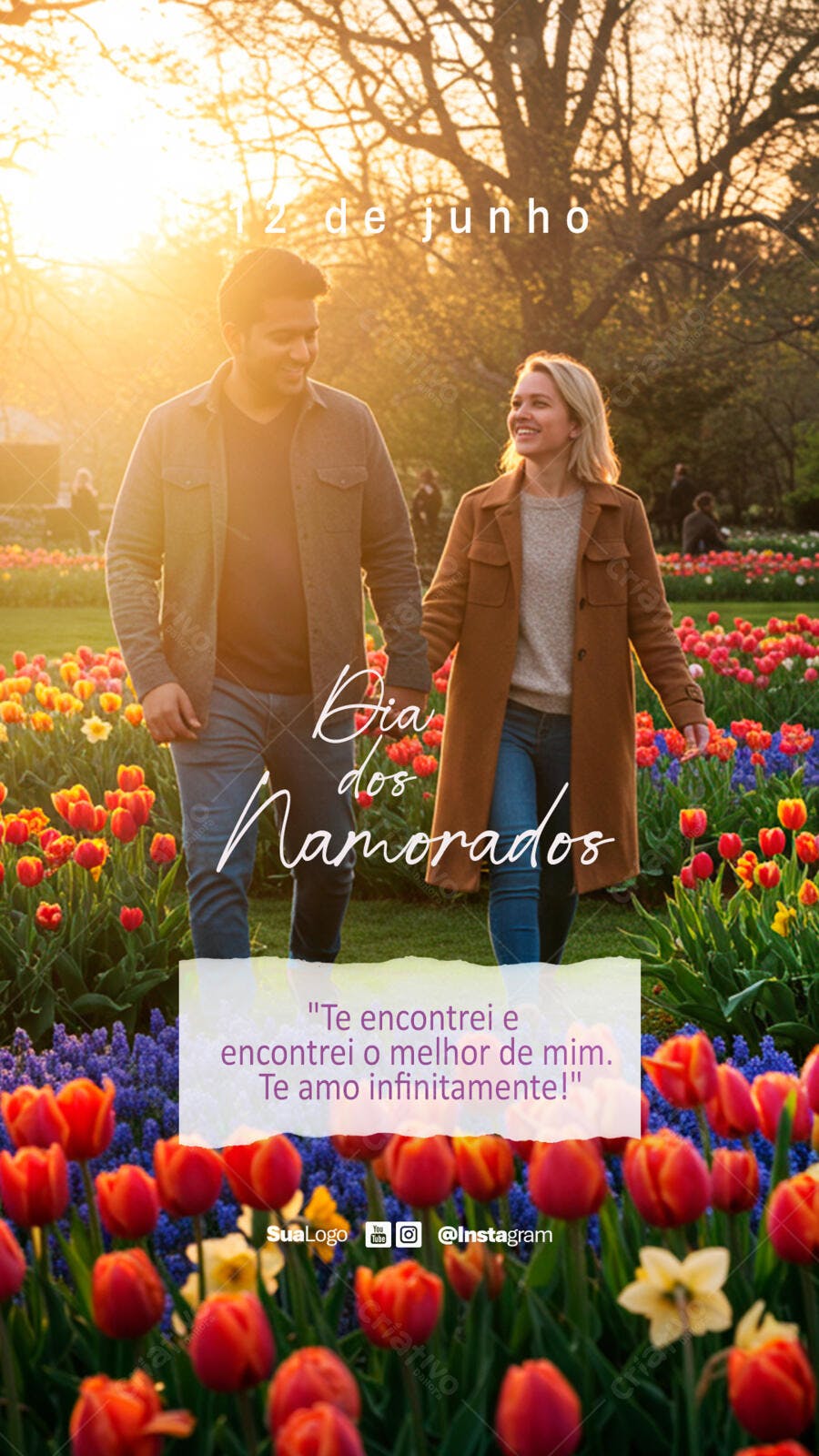 Flyer Dia dos Namorados 12 de Junho PSD Editável