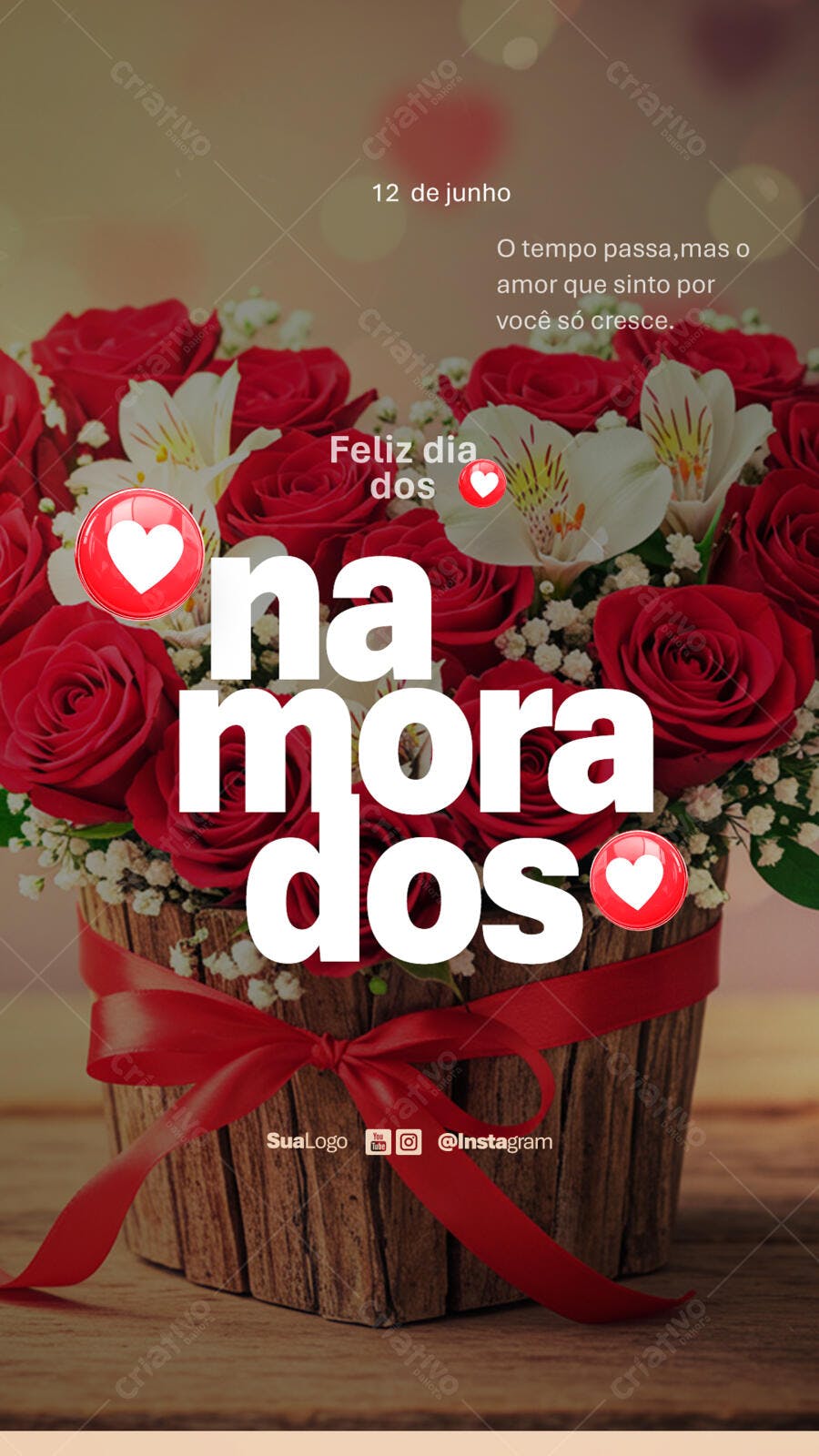 Post para o Dia dos Namorados PSD Editável
