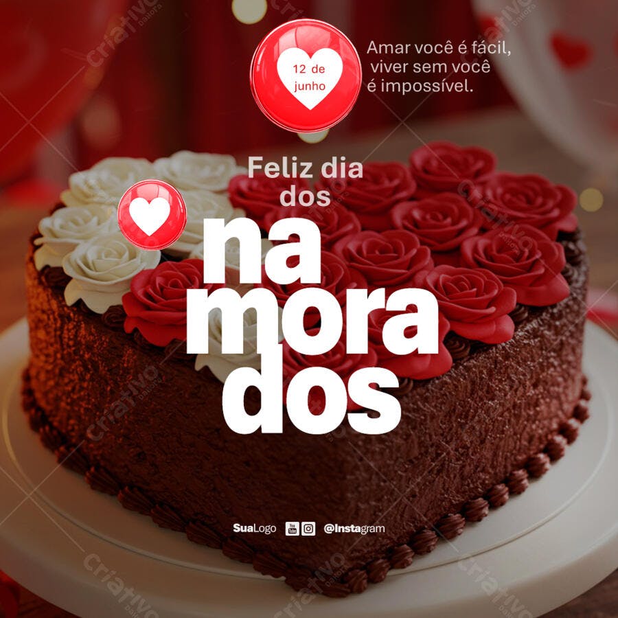 Postagem Dia dos Namorados PSD Editável
