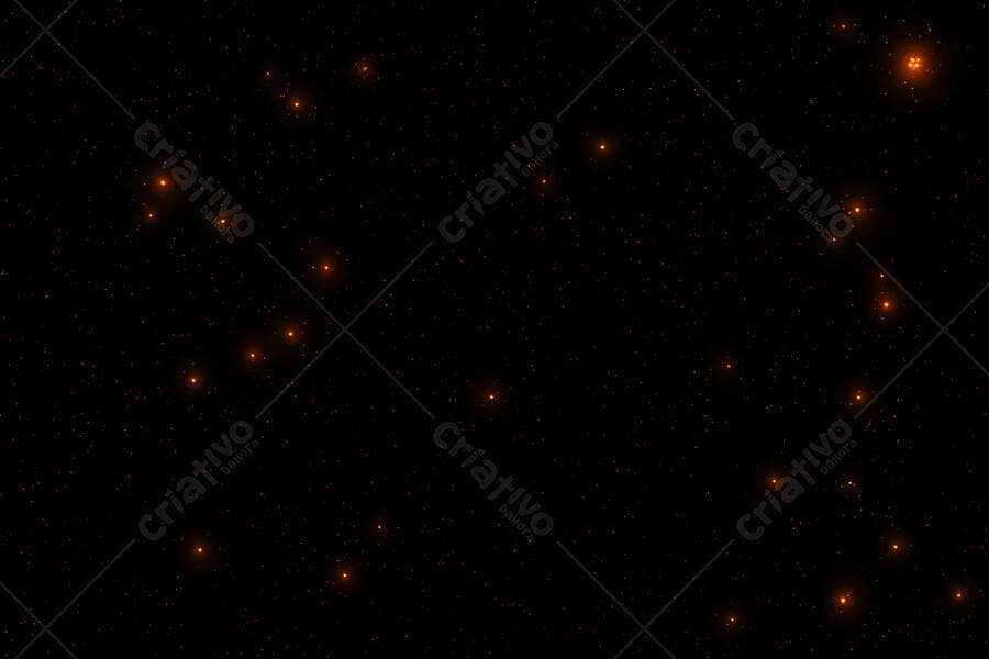 Textura Estrelas Laranjas para Fundo Escuro