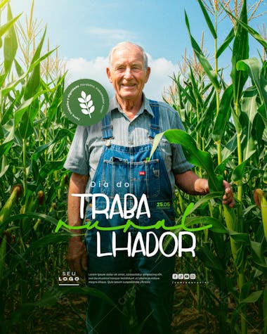 Dia do Trabalhador Rural 25 de Maio social media editavel feed (4)