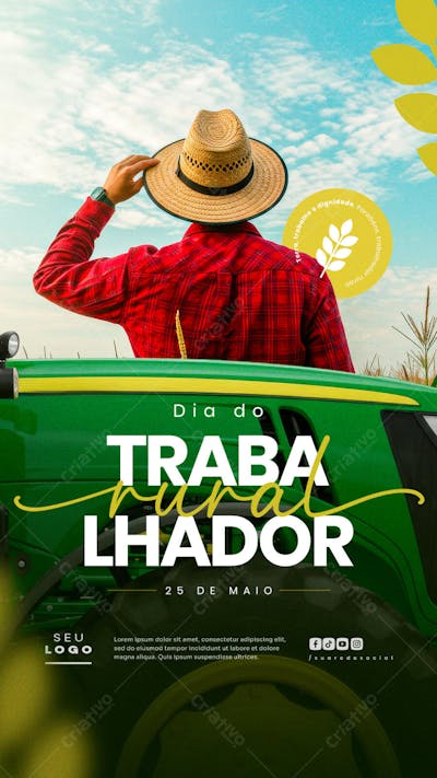 Dia do Trabalhador Rural 25 de Maio social media editavel story (3)