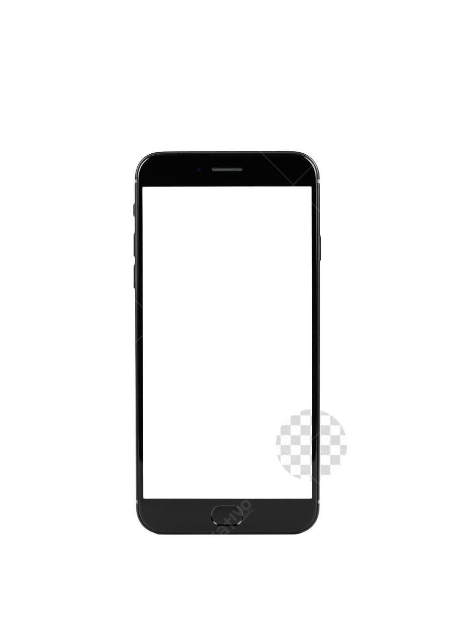 Mockup Smartphone Preto PNG com fundo transparente