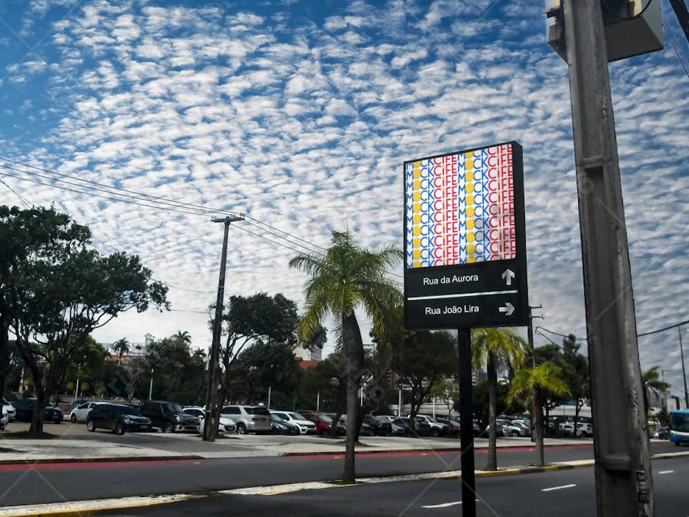 Mockup de placa de rua realista - Rua da Aurora