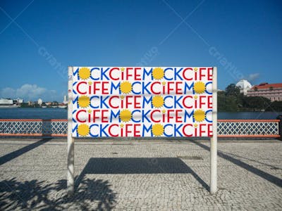 Mockup de placa de rua realista - Rua da Aurora