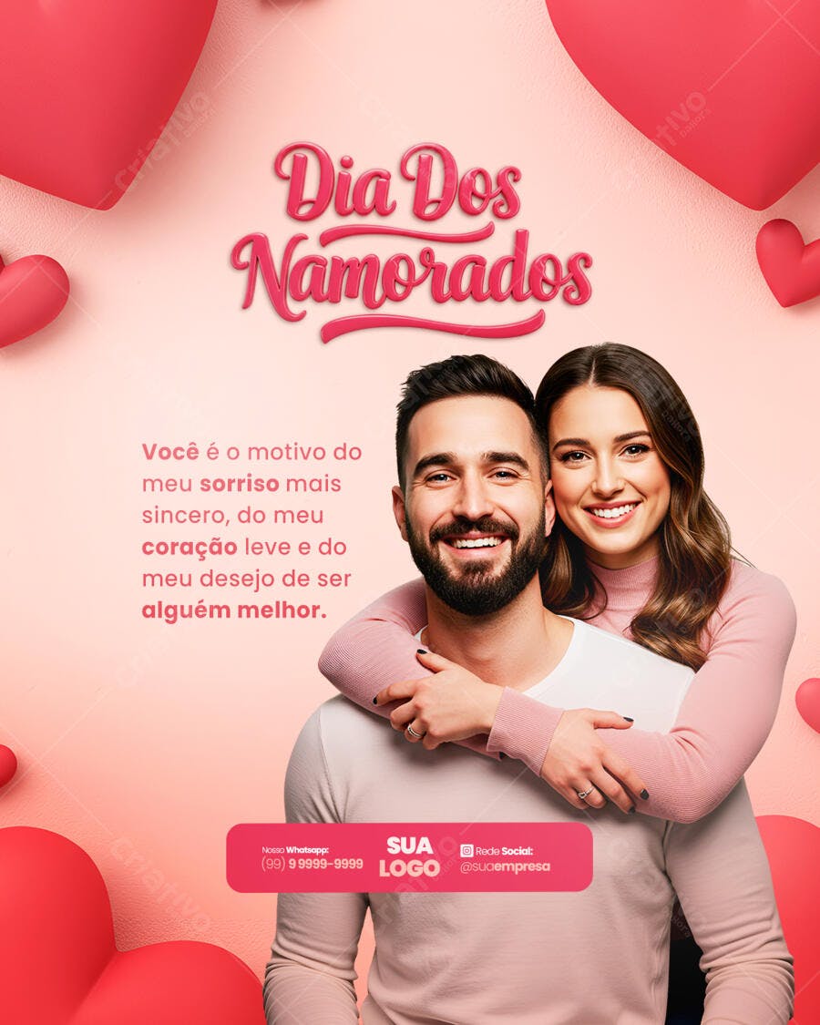 Postagem Dia dos Namorados PSD Editável