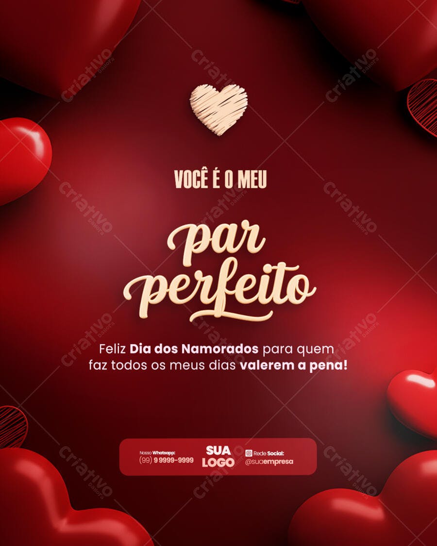 Flyer Dia dos Namorados PSD Editável