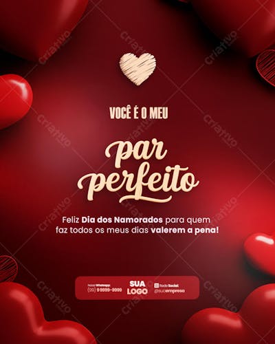 Dia dos namorados Social Media PSD Editável (12)