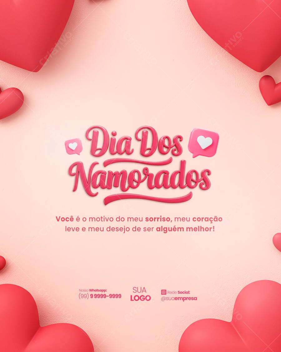 Postagem Dia dos Namorados PSD Editável
