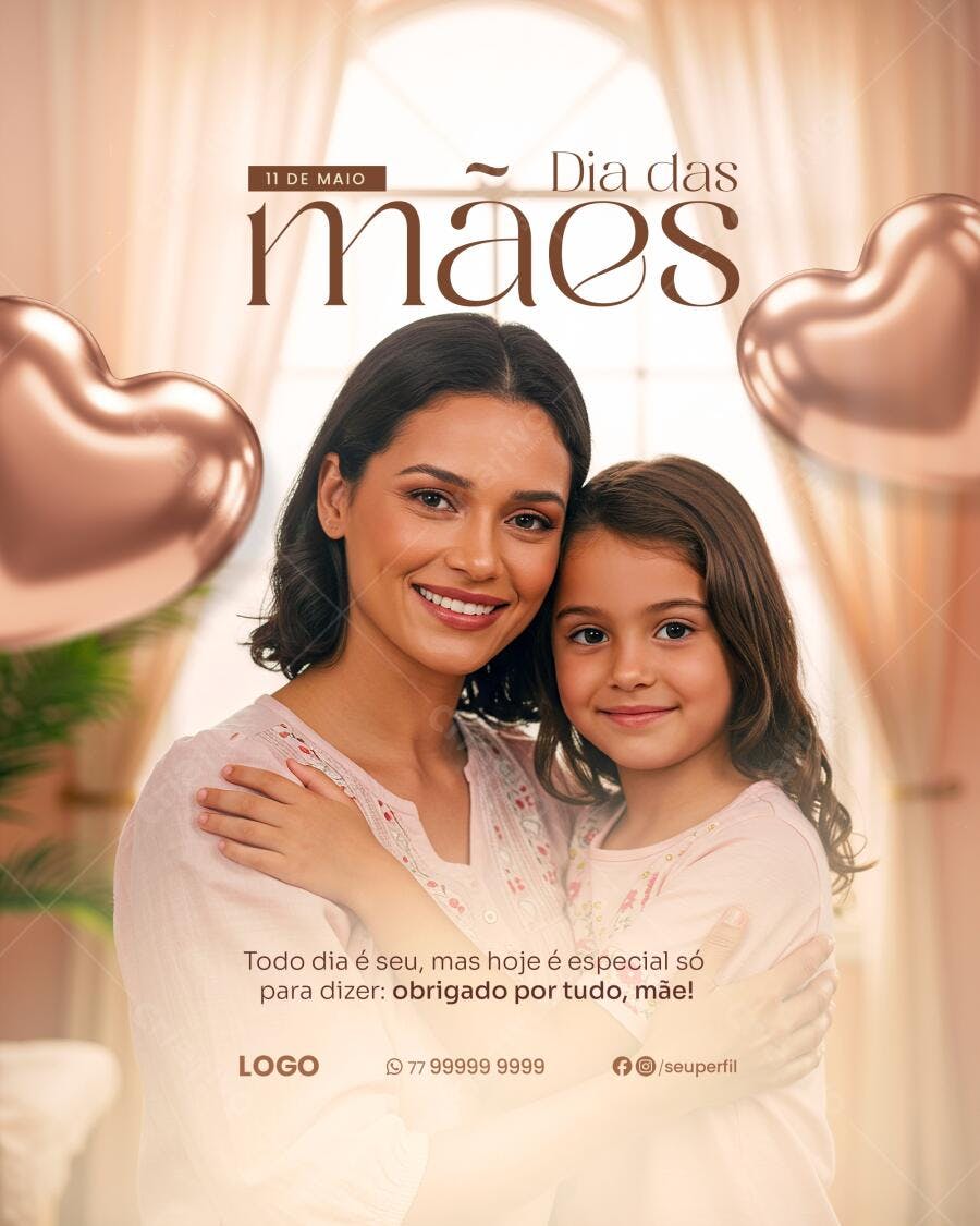 Postagem Dia das Mães PSD Editável