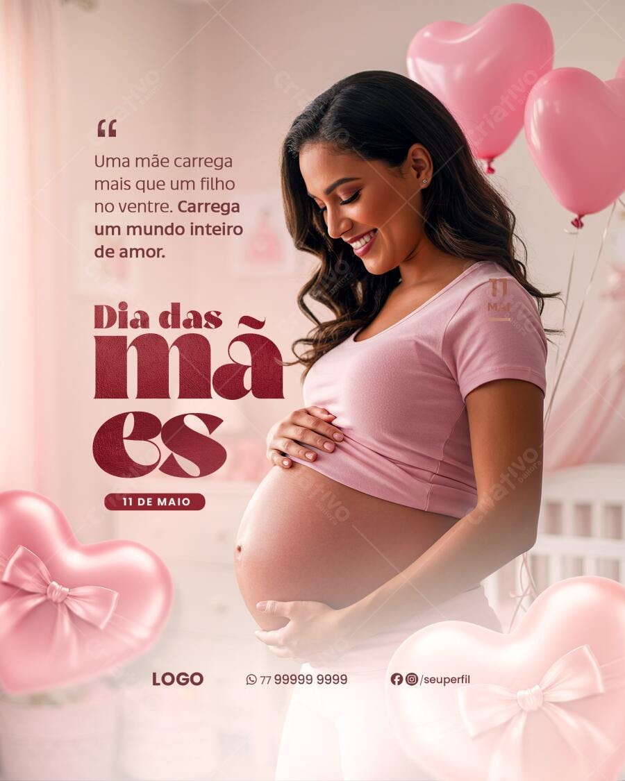 Flyer Dia das Mães PSD Editável