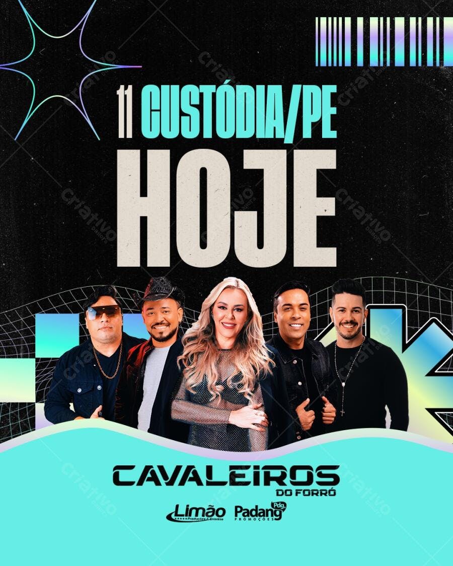 Flyer Show Cavalheiros do Forró PSD Editável