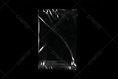 Overlay de plástico sobre fundo escuro