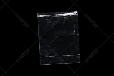 Overlay de plástico sobre fundo escuro