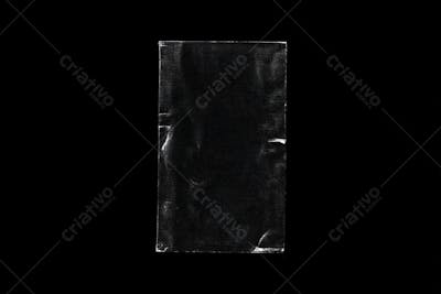 Overlay de plástico sobre fundo escuro