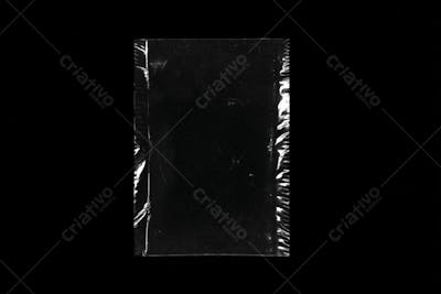 Overlay de plástico sobre fundo escuro