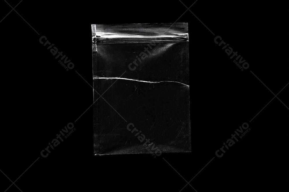 Overlay de plástico sobre fundo escuro