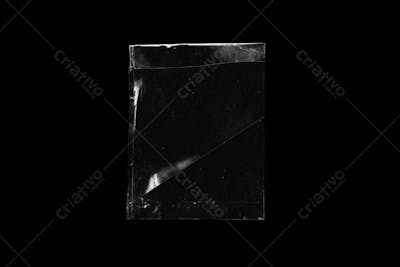 Overlay de plástico sobre fundo escuro