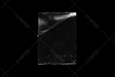 Overlay de plástico sobre fundo escuro