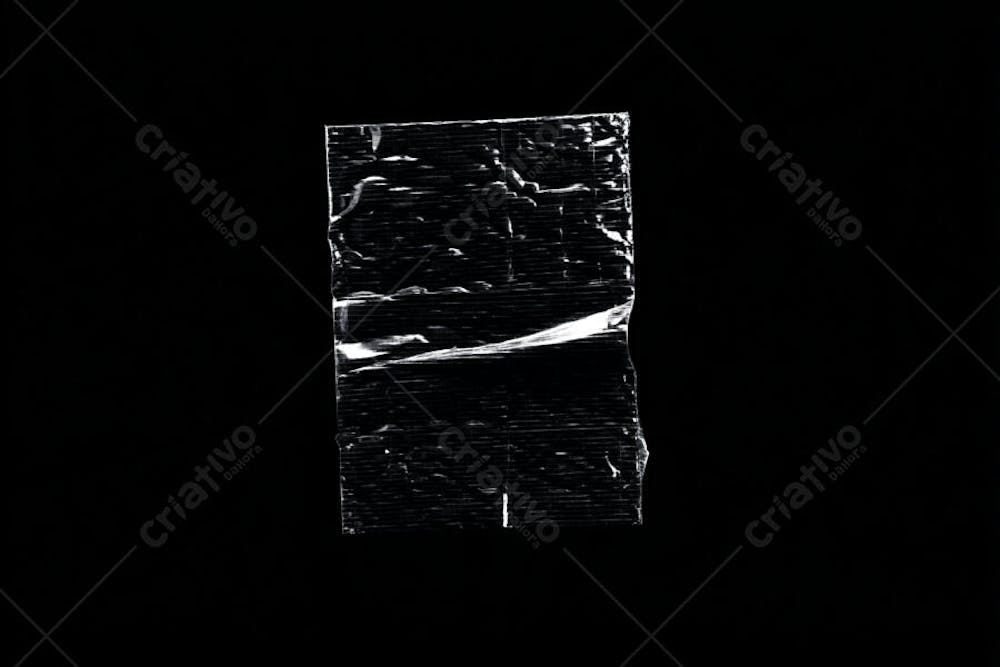 Overlay de plástico sobre fundo escuro