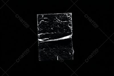Overlay de plástico sobre fundo escuro