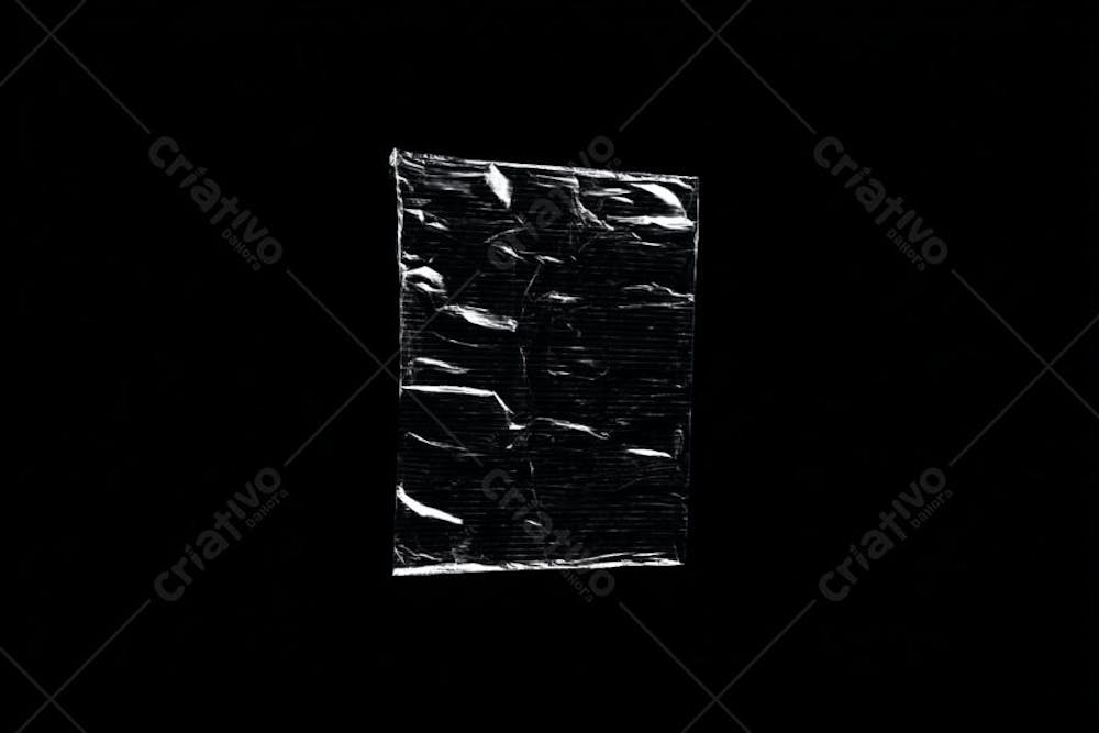 Overlay de plástico sobre fundo escuro