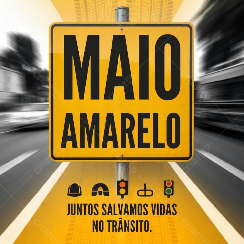 Arte Maio amarelo 