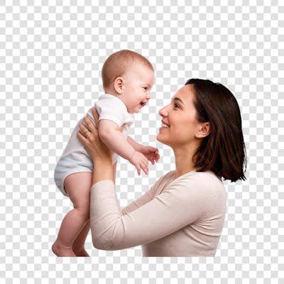 Mãe segurando um bebê