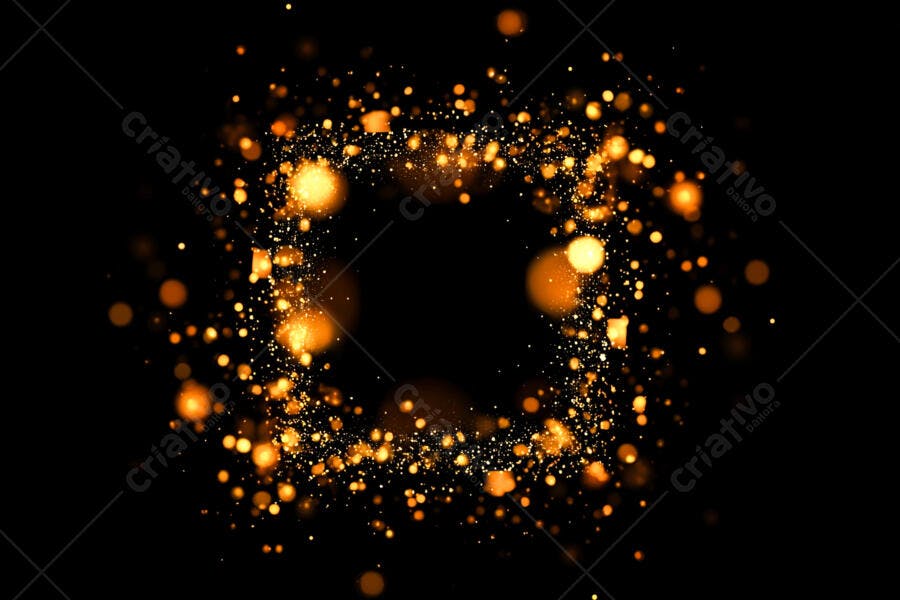 Textura Luzes Douradas para Fundo Festivo