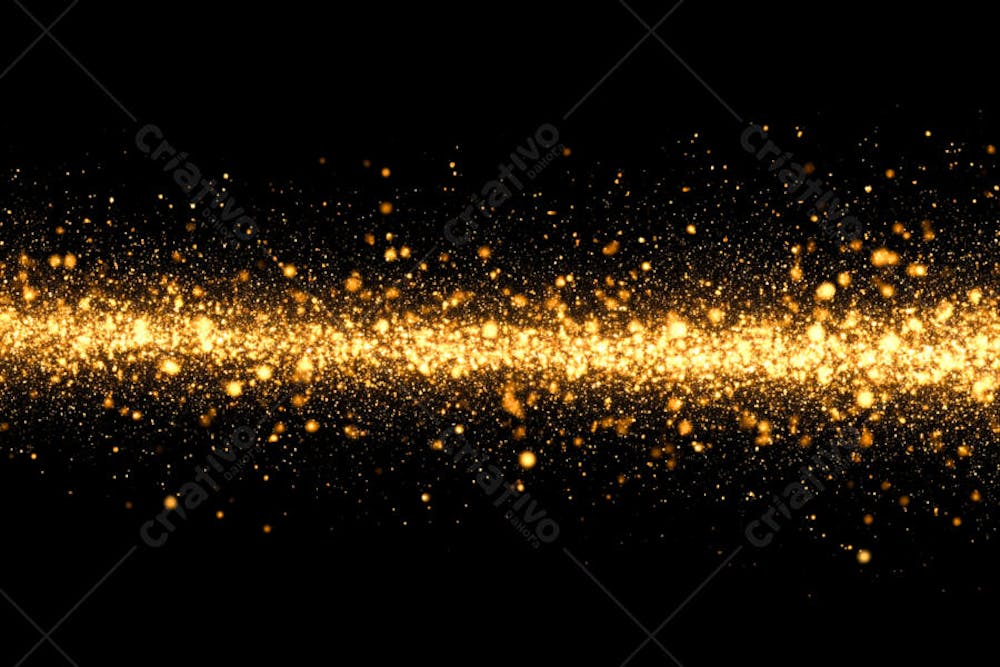 Bokeh dourado luz overlay sobre fundo escuro