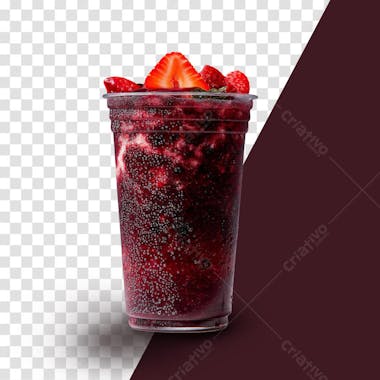 Copo de açaí com morando isolado sem fundo em alta qualidade