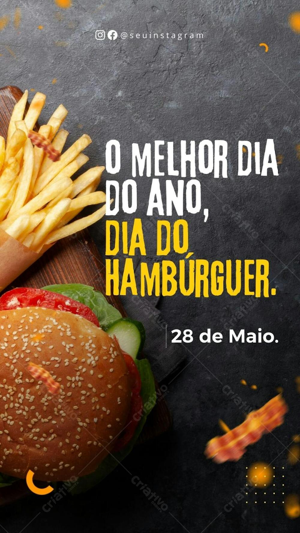 Arte dia do hambúrguer 