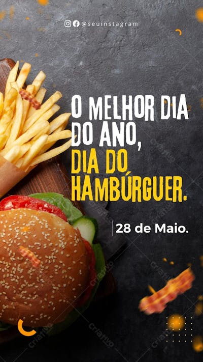 Arte dia do hambúrguer 