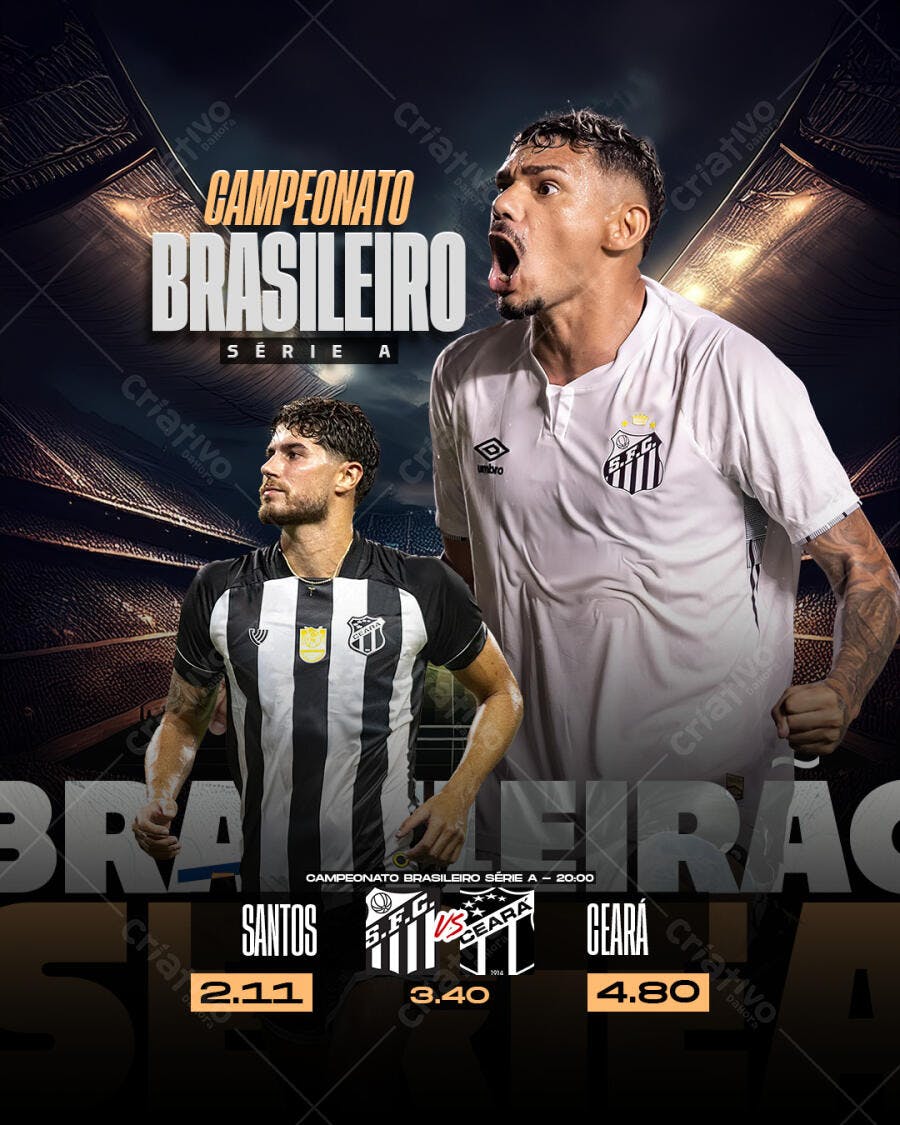 Flyer Campeonato Brasileiro Série A PSD Editável