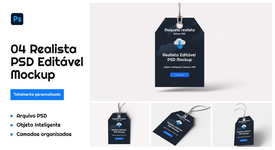 Mockup de Etiqueta para Produtos PSD Editável