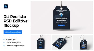 Etiqueta de Roupa Mockup – PSD Editável e Realista