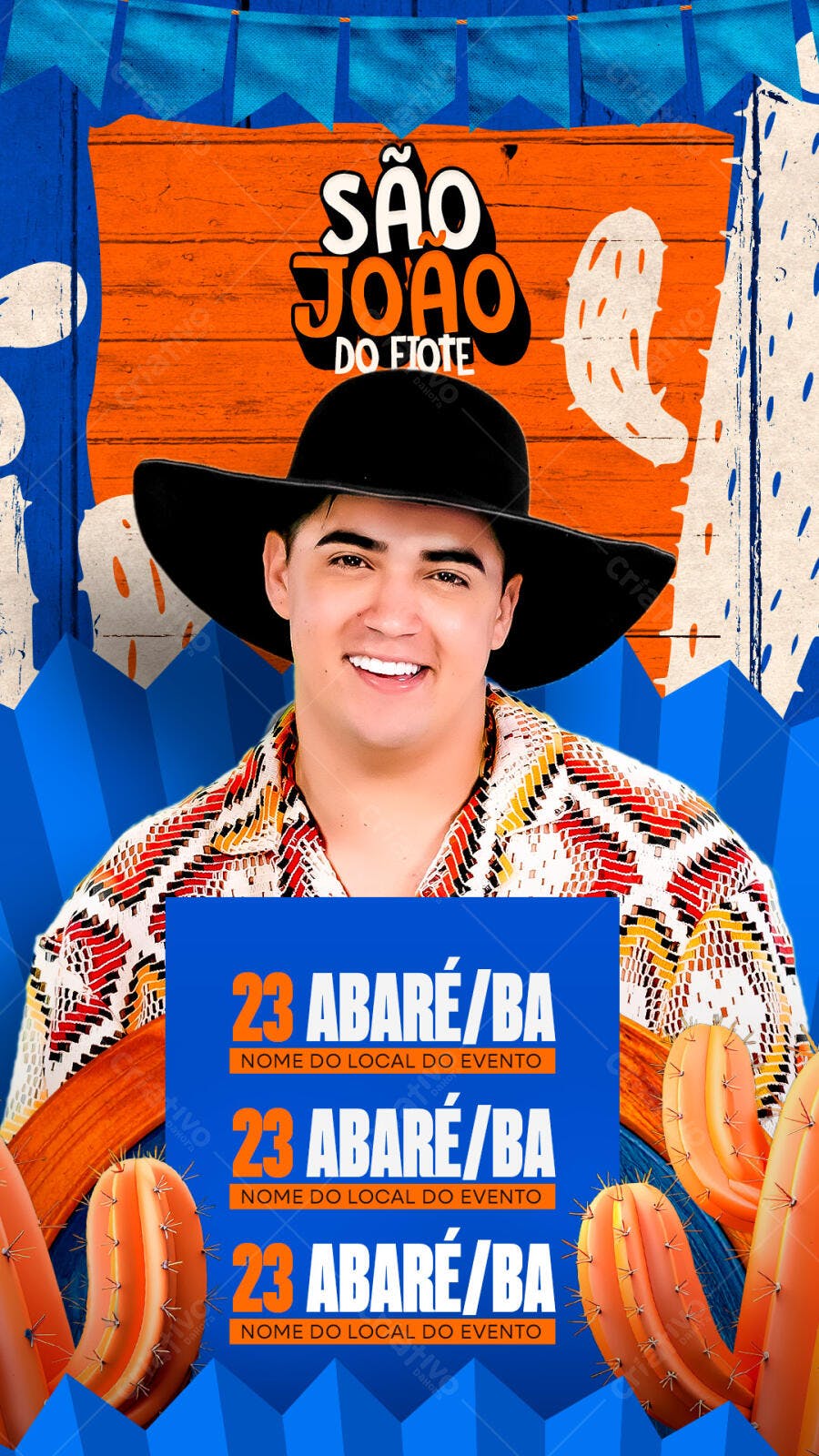 Flyer Festa Junina São João PSD Editável
