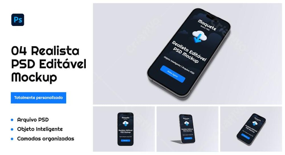 Mockup de iPhone em Alta Resolução