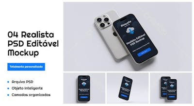 Maquete Realista de iPhone – Ideal para UI/UX