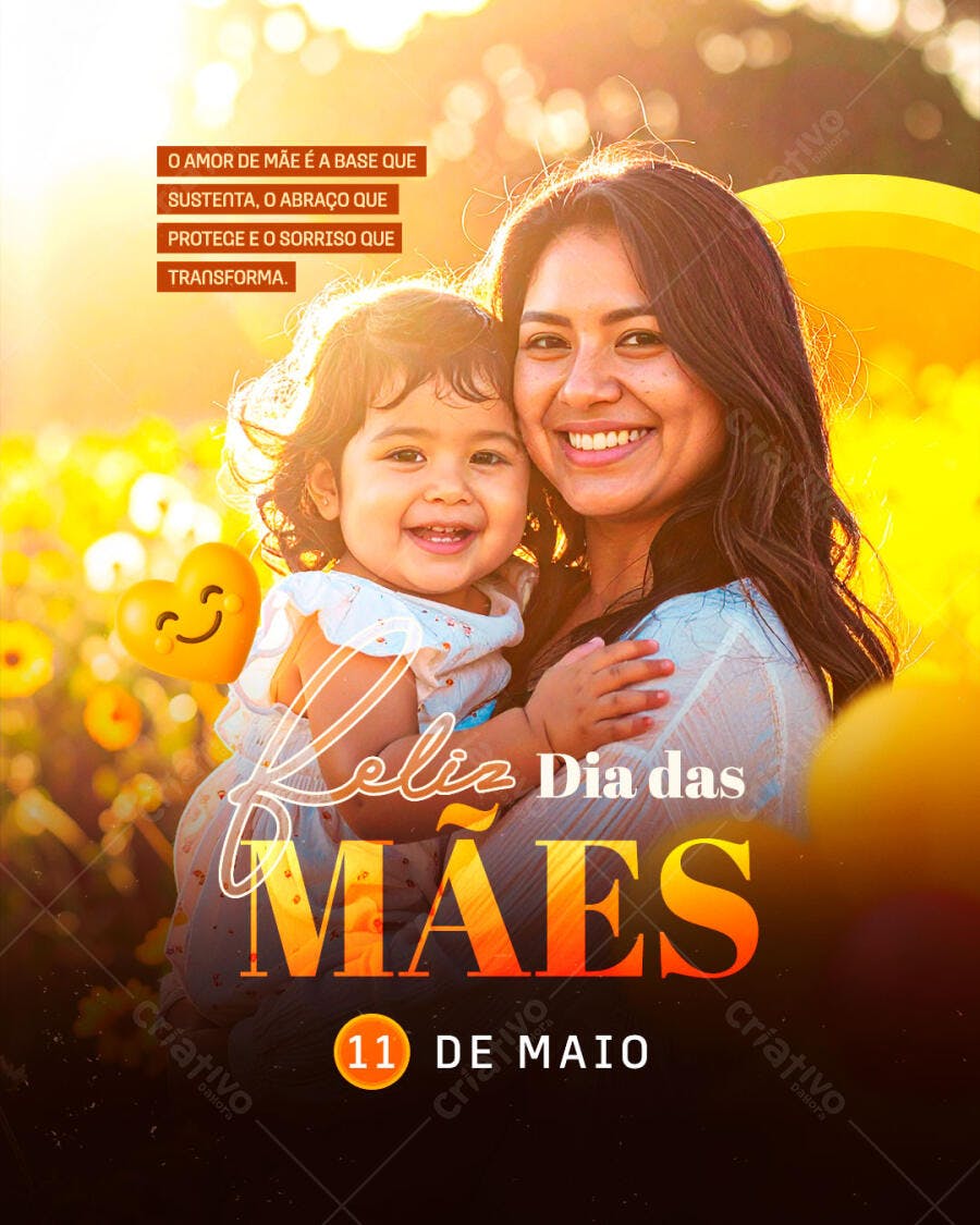 Flyer Dia das Mães 11 de Maio PSD Editável
