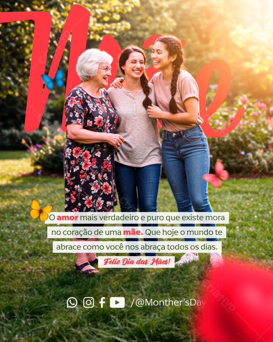 Postagem Dia das Mães PSD Editável