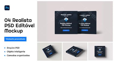 Mockup de Bloco de Anotações Quadrado