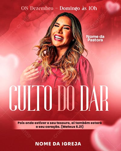 FLYER CULTO DO DAR