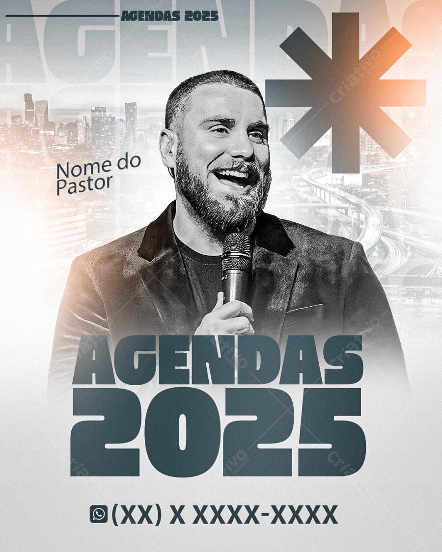 Flyer Igreja Agendas 2025 PSD Editável