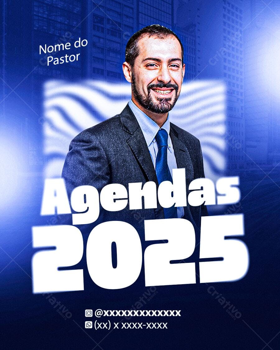 Flyer Agenda 2025 Igreja PSD Editável