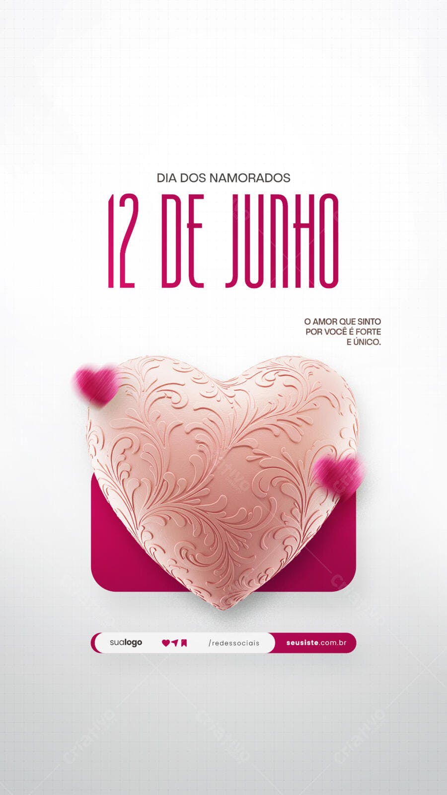 Flyer Dia dos Namorados 12 de Junho PSD Editável