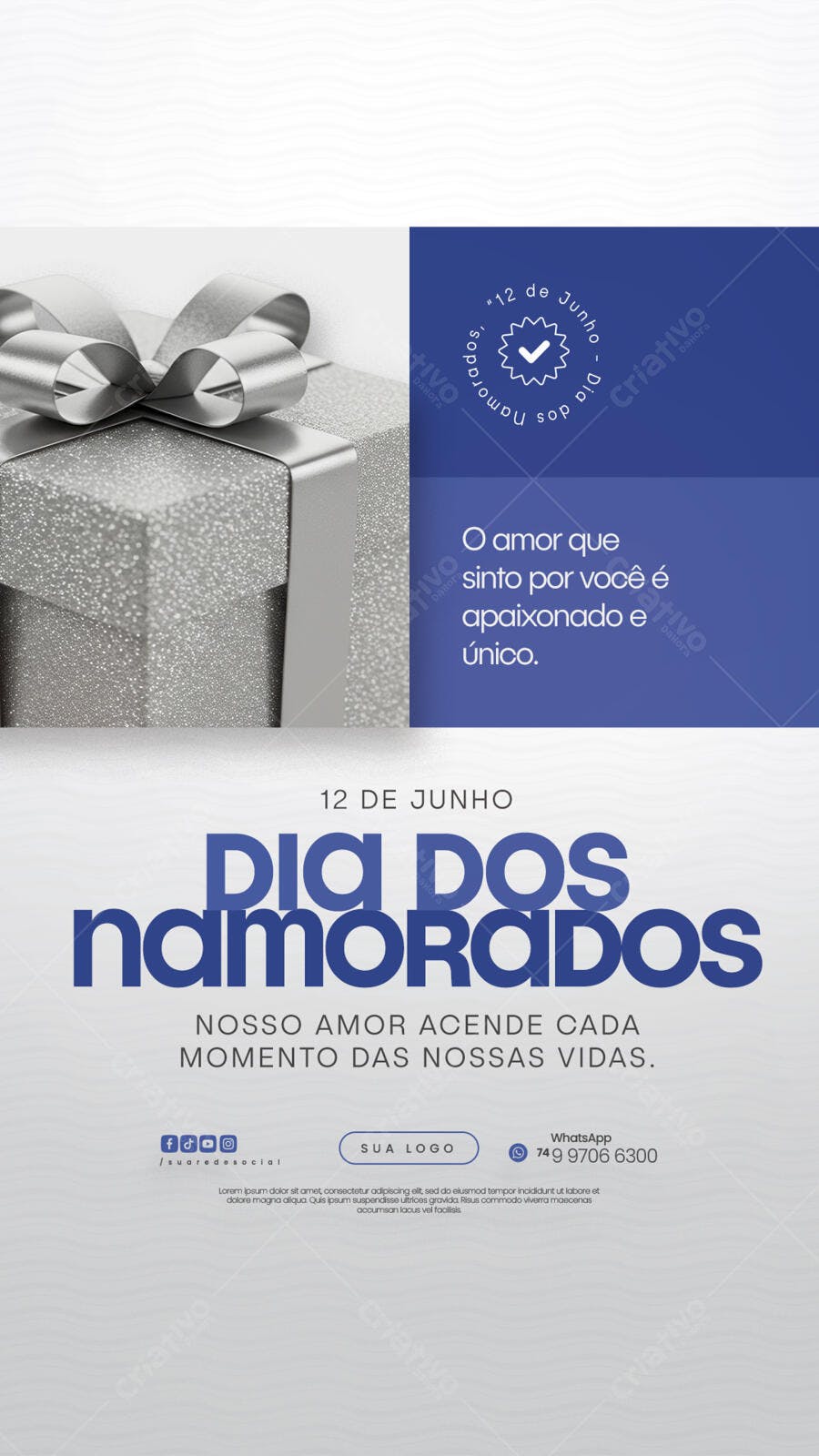 Flyer Dia dos Namorados PSD Editável