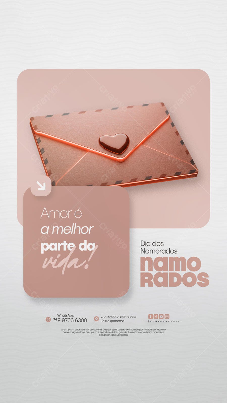 Postagem Dia dos Namorados PSD Editável