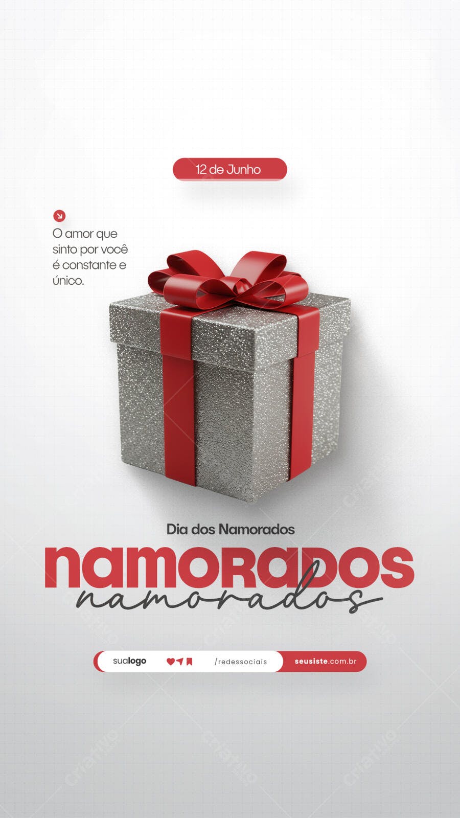 Flyer Dia dos Namorados 12 de Junho PSD Editável